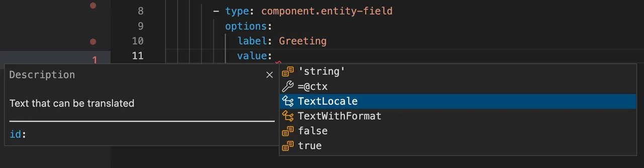 IntelliSense for localized values